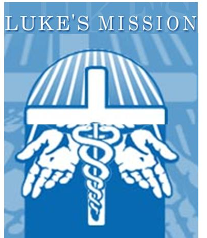  contact April Perry, chairman Board of Directors, Luke’s Mission at